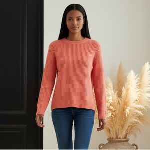 Banana Republic Filpucci Italian Yarn Coral Crew Neck Sweater